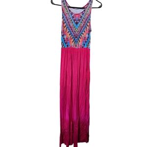 Women's Size‎ 12 Petite Medium Tye Dye Like Sleeveless Dress By Mon Ami